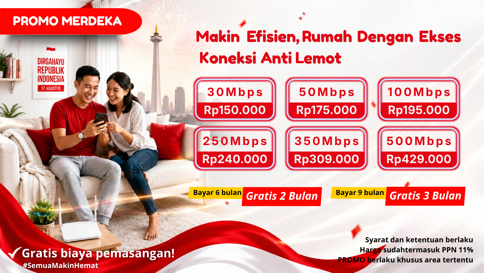Banner website Promo Merdeka
